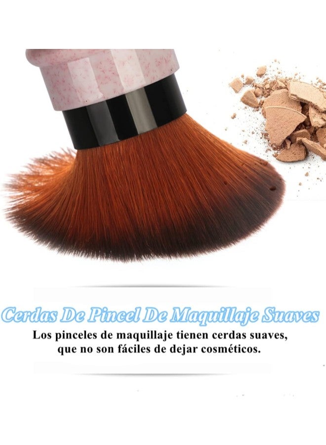 klarako Makeup Brush for Blush, Powder, Foundation, Concealer Retractable Kabuki Cap with Recycled and Sustainable Materials Cruelty Free Synthetic Taklon Bristles Travel Cosmetic Brushes(Apricot) - Image 3