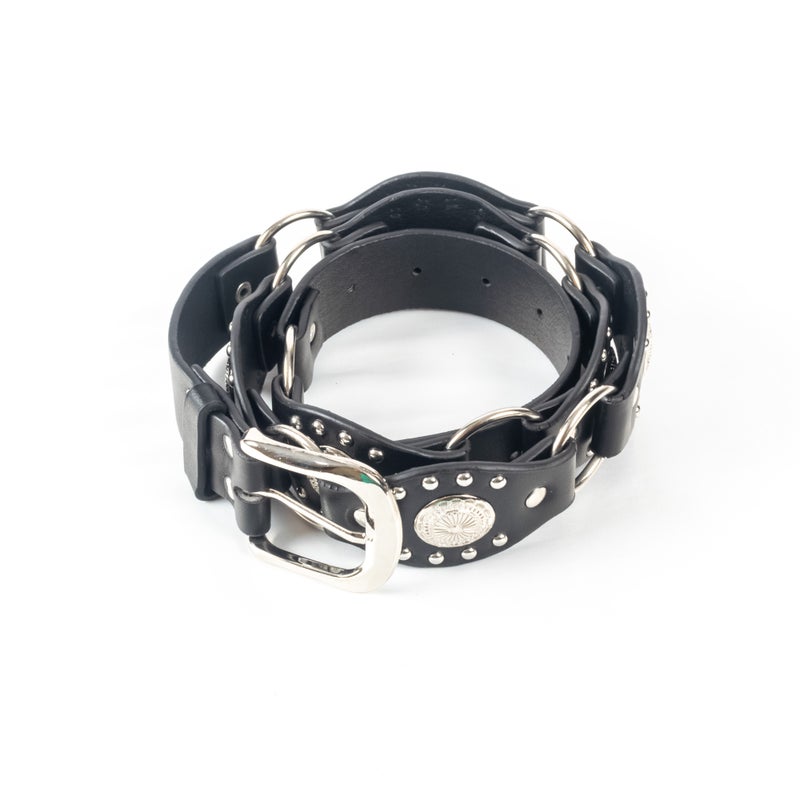 ذا بلاك بيرل اكسسوريز حزام جلد أسود حريمي - Image 3