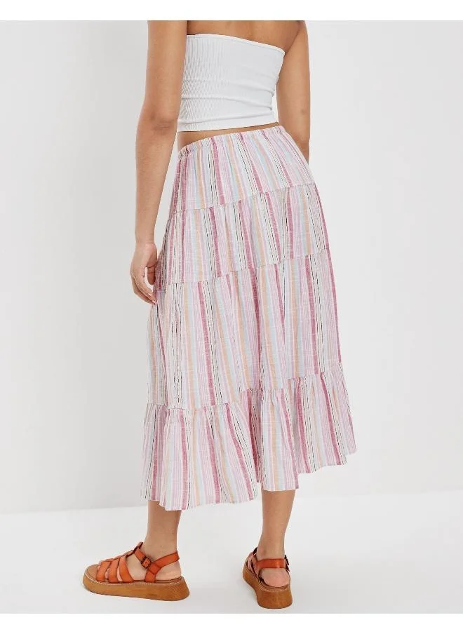 American Eagle AE Tiered Midi Skirt