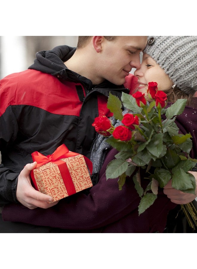 Larcenciel Gift Wrapping Paper 6 Sheets Metallic Love Heart Wrapping Paper For Valentine'S Day Vintage Kraft Wrapping Paper Set Gift Wraps For Birthdays Weddings Baby Shower Mothers Day3 Colors - Image 5