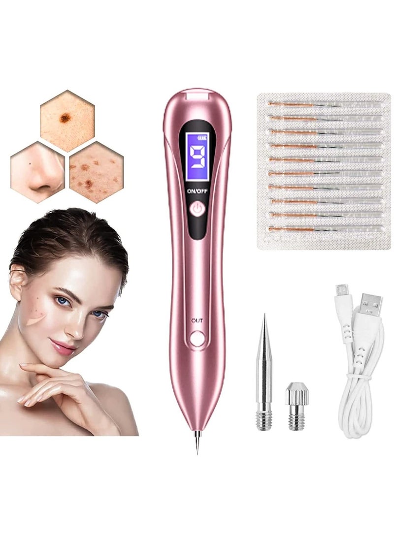 Mole Remover Pen Skin Tag Remover with 9 Strength Levels Portable Rechargeable Skin Tag Removal Pen for Wart Freckle Nevus Dark Spot and Small Tattoo Rose gold) - Image 1