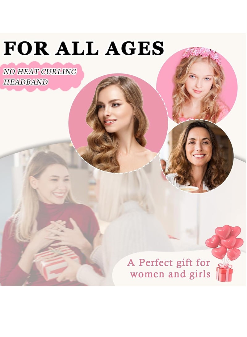 general No Heat Curling Headband, 70 Soft Hair Curlers to Sleep In Overnight Curls Headband, No Heat Hair Curler Ribbon Curl Wrap for Long Hair Rollers, 9 PCS Curling Rods Set with Yoga Strap - Image 4