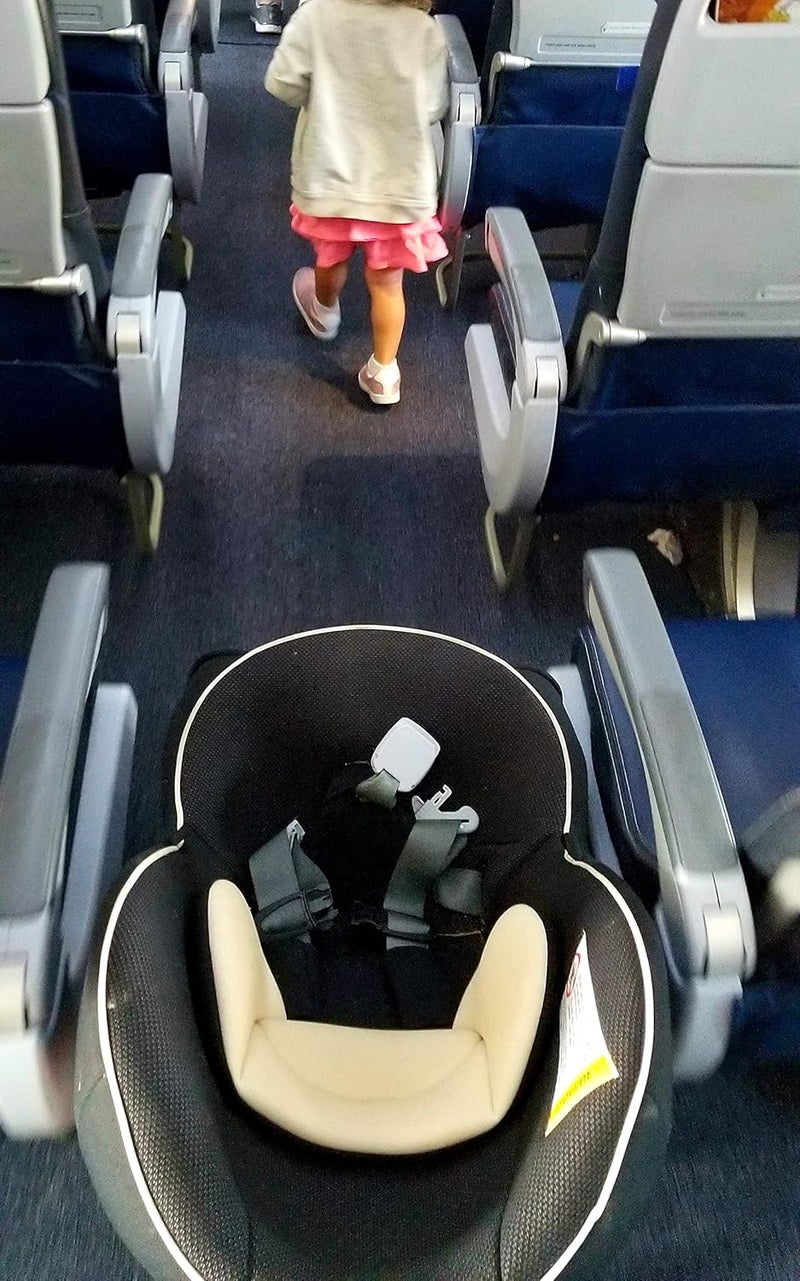 HLM Holm Airport Car Seat Stroller Travel Cart and Child Transporter  A Carseat Roller for Traveling Foldable storable and stowable Under Your Airplane seat or Over Head Compartment - Image 5