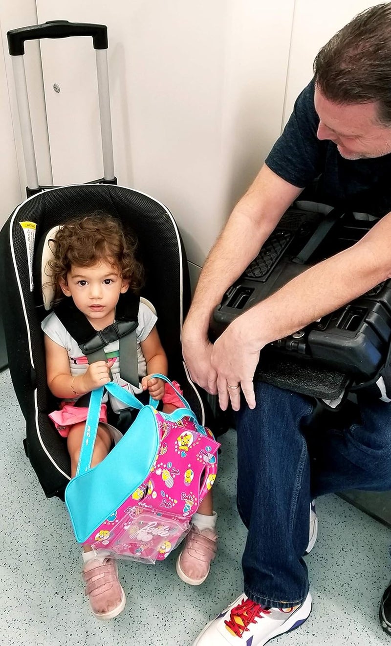 HLM Holm Airport Car Seat Stroller Travel Cart and Child Transporter  A Carseat Roller for Traveling Foldable storable and stowable Under Your Airplane seat or Over Head Compartment - Image 2
