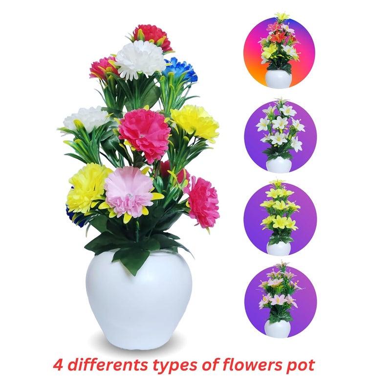 Flora Planet Artificial Plants for Home Decor Showcase decoation Plants Flowers with Pot Fake Plant Decorative Items for Home Decor Plants for Bathroom Office Farmhouse (Yellow) - Image 4