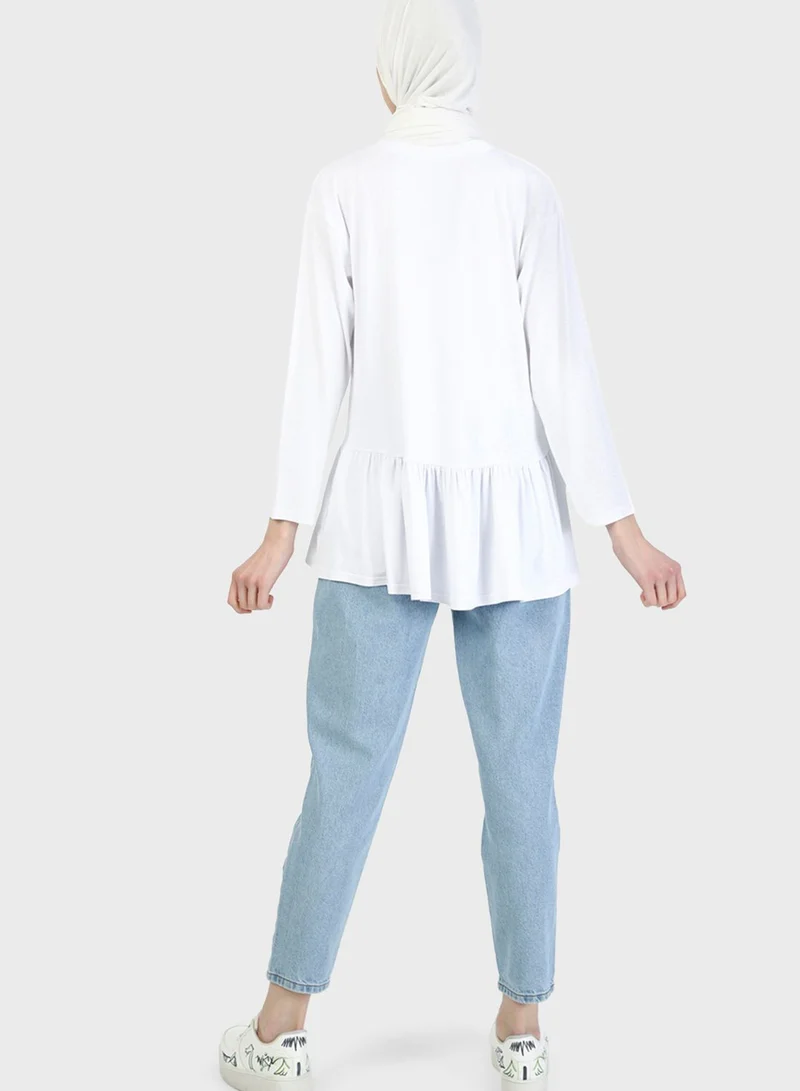 Refka by modanisa Ruffle Hem Tunic