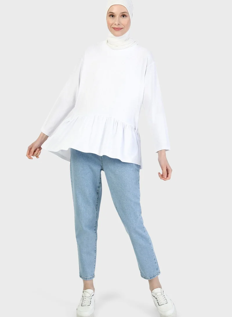 Refka by modanisa Ruffle Hem Tunic