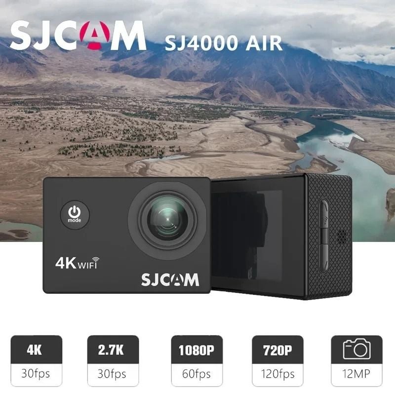 Sjcam Sj4000 Air Action Camera, 4K 30fps 1080p 30m Waterproof 16mp 2.4g WiFi Bike Sports Cam, Silver - Image 5