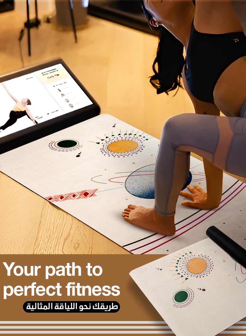 تمدد بساط لليوغا للأطفال مع حقيبة حمل – بساط يوغا من المطاط الطبيعي الصديق للبيئة مع حزام | بساط يوغا سميك مضاد للانزلاق من أجل الثبات | تصميم مناسب للأطفال | 152x61x0.3 سم | مثالي للعب، الراحة، والاسترخاء. - Image 5