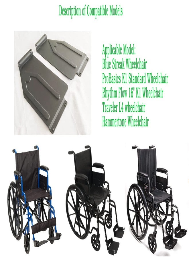 ComsenMed Wheelchair Clothing Guard,Flip-Back Desk Arm, Applicable Products: Blue Streak Wheelchair, K1 Standard Wheelchair, Rhythm Flow K1 Wheelchair, K1 Basic Vinyl Wheelchair, Traveler L4 Wheelchair(1 pr) - Image 5