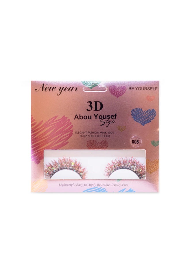 رموش صناعية لامعة بالجليتر ثلاثية الأبعاد – رموش مزينة بلمعة للمكياج والحفلات والمناسبات