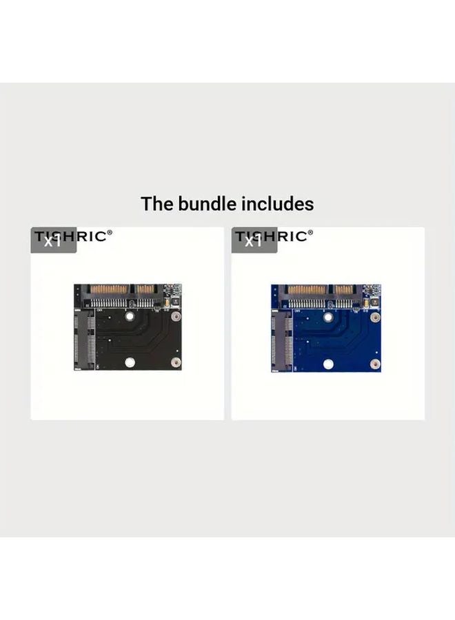 Black Blue mSATA to SATA Adapter Converter Card 2.5 Inch SATA 22pin for PCI E mSATA SSD - Image 1