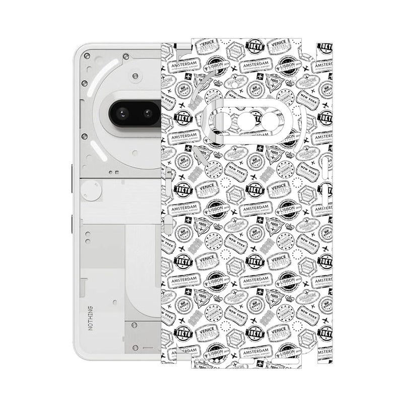90STETHIX Mobile Skin Sticker Wrap | Compatible for Nothing Phone 3A | Scratchproof Matte Finish | Full Coverage for All Sides & Camera Protection (Design-1) (125) - Image 1
