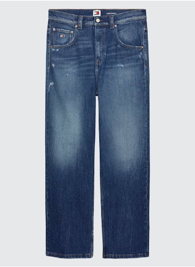TOMMY JEANS - Men's Aiden Baggy Jeans - Cotton, Blue - Image 1