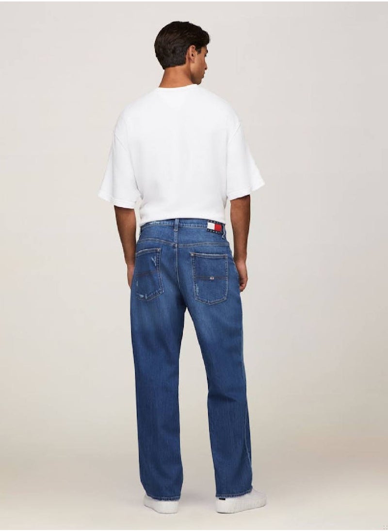 TOMMY JEANS - Men's Aiden Baggy Jeans - Cotton, Blue - Image 1