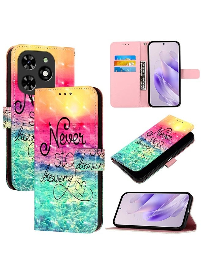 HuHa For Tecno Spark Go 2024 / Spark 20C 3D Painting Horizontal Flip Leather Phone Case(Chasing Dreams) - Image 1