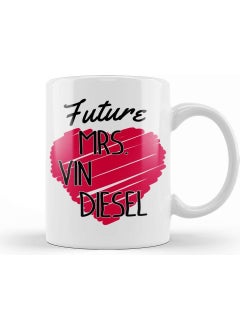 Baskı Dükkanı Print Shop Future Mrs Vin Diesel Love Heart Mug Porcelain 