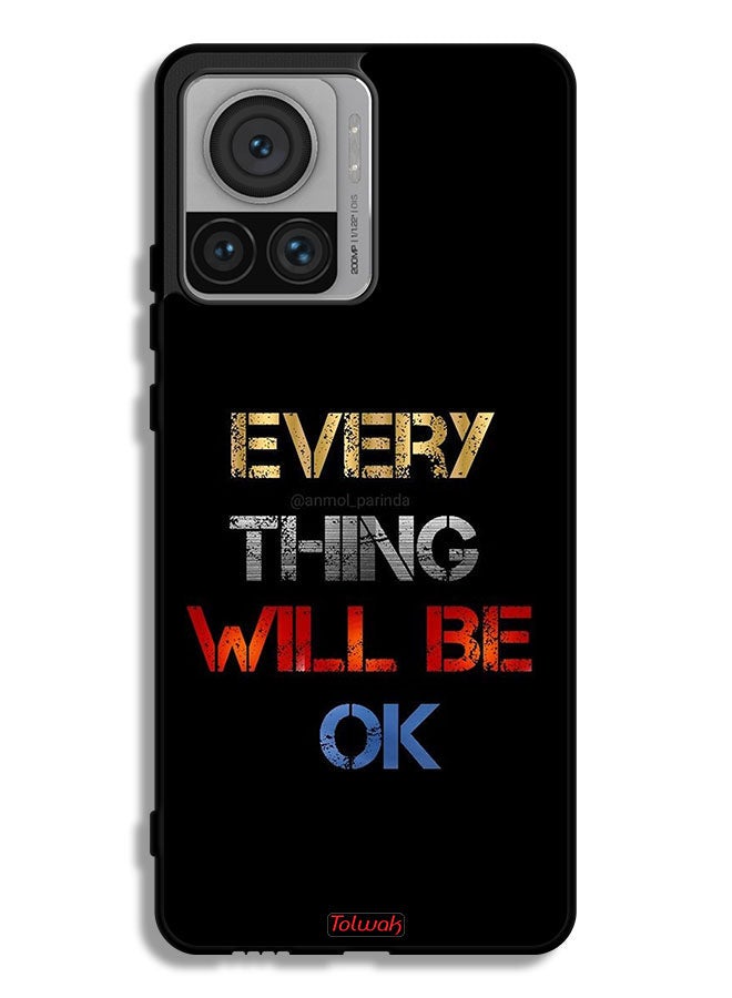 Tolwak Motorola Edge 30 Ultra Protective Case Cover Everything Will Be Ok - Image 1