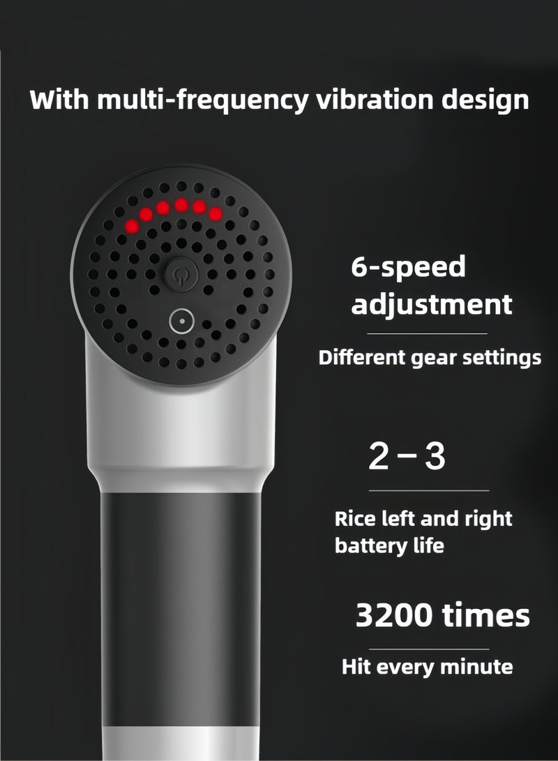 HALAMODO Percussive Massage Gun Massage Gun Deep Tissue to Relieve Sore Muscles 4 Massage Speeds 5 Interchangeable Massage Heads Cordless & Rechargeable - Image 2