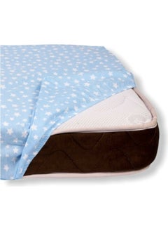 Bebek Özel Baby Special 100% Cotton Baby and Kids Elastic Sheet Blue Cloudy 60 x 160 cm  - Image 2