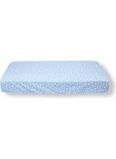 Bebek Özel Baby Special 100% Cotton Baby and Kids Elastic Sheet Blue Cloudy 60 x 160 cm  - Image 1