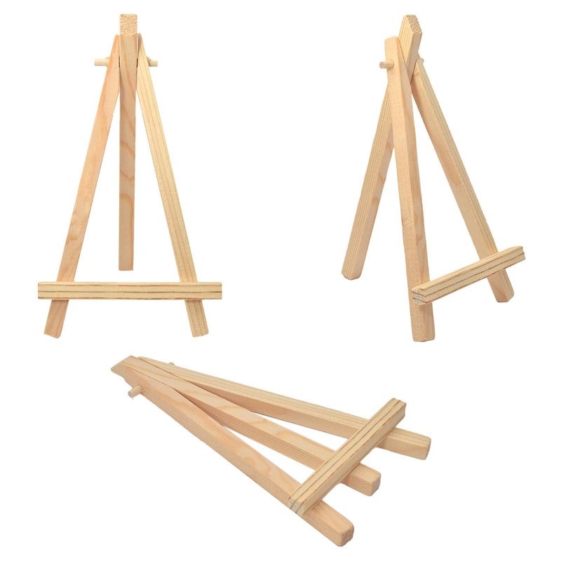 BUZZ COOL Wooden Easel Stand | Display Tabletop Tripod Stand for Mini Canvas, Art Decoration | Small Easel Stand for Artists Photos Card Wedding Decoration | 6 inch, 10pcs - Image 3