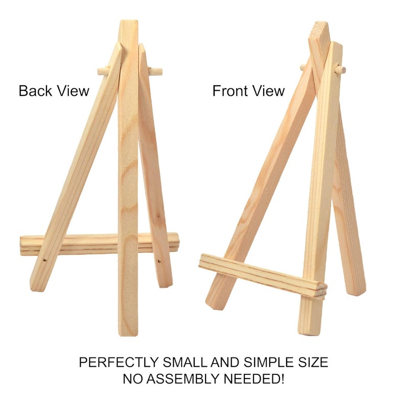 BUZZ COOL Wooden Easel Stand | Display Tabletop Tripod Stand for Mini Canvas, Art Decoration | Small Easel Stand for Artists Photos Card Wedding Decoration | 6 inch, 10pcs - Image 5