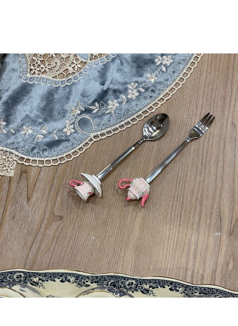 Handsomegift طقم ملاعق وشوك  - Image 3