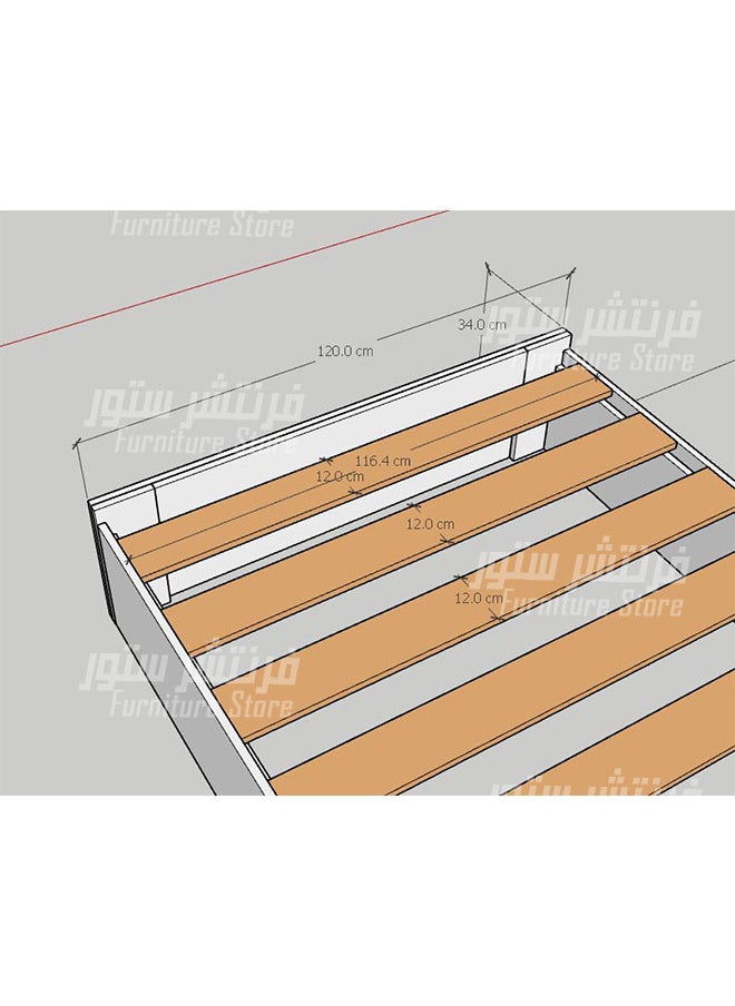 فرنتشر ستور - سرير مودرن - عرض120 سم طول190 سم ، من فرنتشر ستور. - Image 1