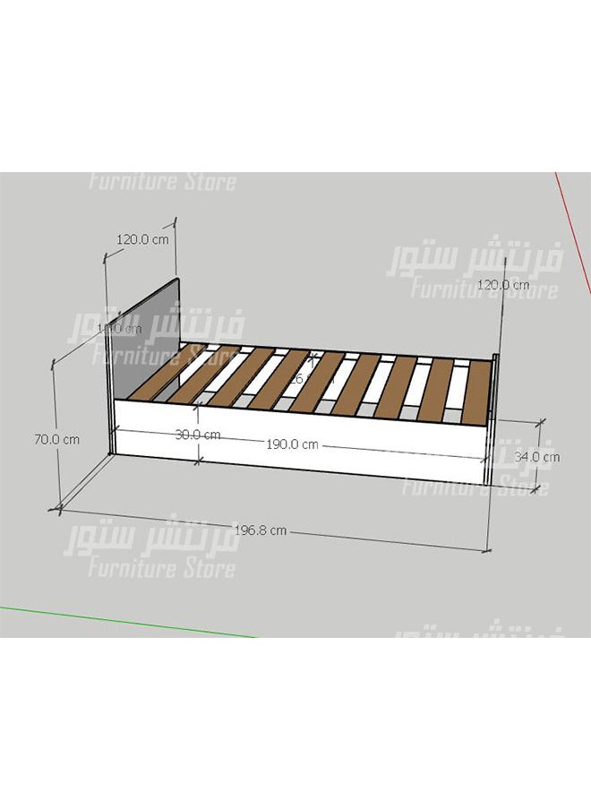 فرنتشر ستور - سرير مودرن - عرض120 سم طول190 سم ، من فرنتشر ستور. - Image 1