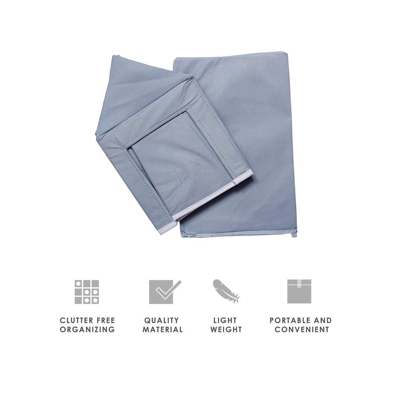 whitekrafts Non Woven Shirt StackerShirt Organizer Wardrobe Organizer pack of Grey Pack OF 6 - Image 3