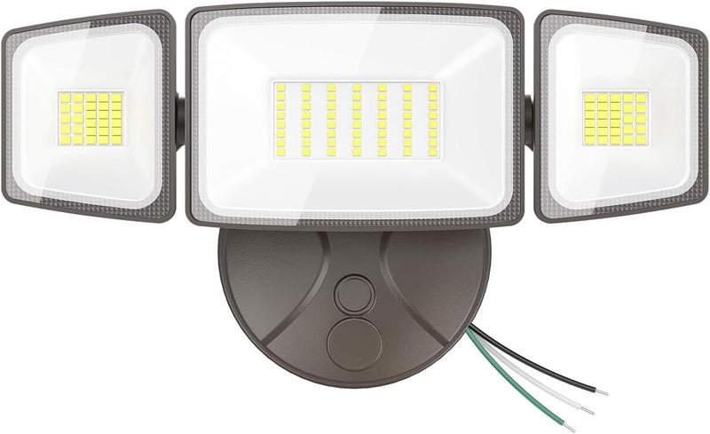 Onforu 75W Flood Lights Outdoor, 7000LM Brightness Security Lights Switch Controlled, 3 Adjustable Heads, IP65 Waterproof, 6500K Wall Mount Exterior LED Flood Light - Image 1