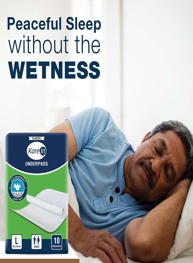 KareIn Classic Underpads, Large, 60 x 90 Cm, 10 Count, Superior Absorbency, Leak Proof, Pack of 1 - Image 3