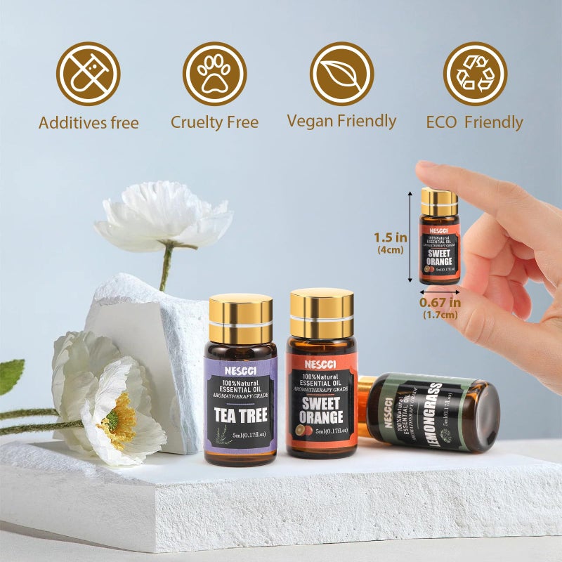 NESCCI Essential Oil Gift Set, for Diffuser, Humidifiers, Essential Oil Set for DIY Candle and Soap Making, Halloween, Christmas - Image 3