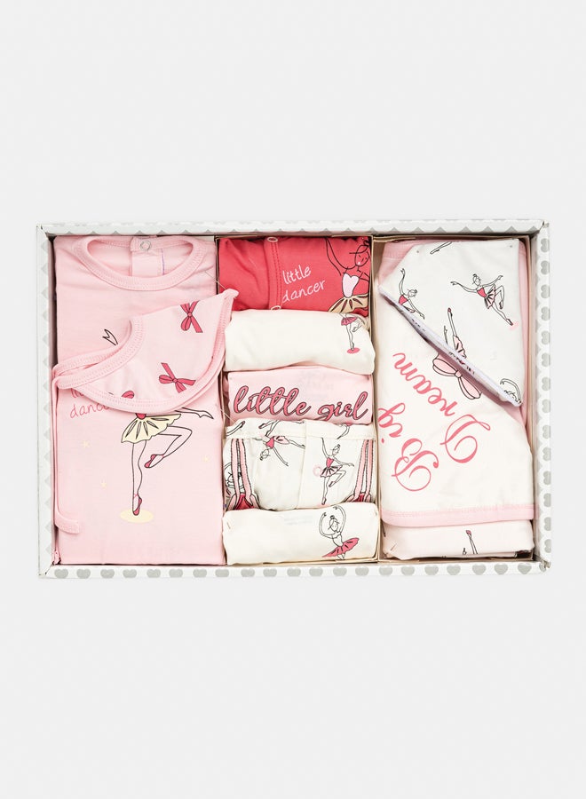 JOCKEY Baby Girl Ballet Printed Summer Cotton Gift Box 10 Pcs. - Image 1