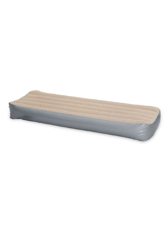 LIVING ACCENTS Lightweight Camping Air Bed with Foot Pump Beige and Grey 25 x 76 x 191 cm 