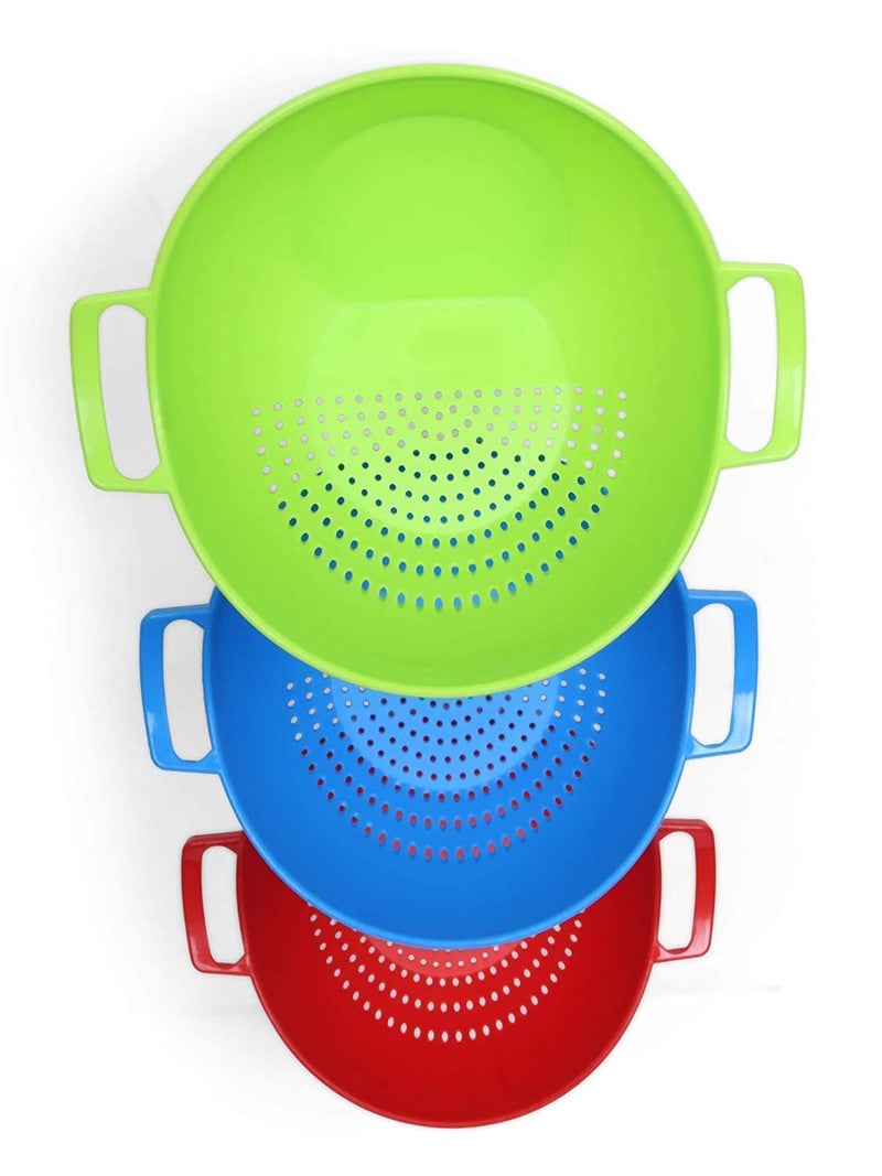 NEWON New Rice Fruit Vegetable Washing Bowl Strainer Colander Noodles Pasta Storage Bowls Blue - Image 3