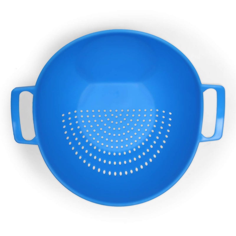 NEWON New Rice Fruit Vegetable Washing Bowl Strainer Colander Noodles Pasta Storage Bowls Blue - Image 2