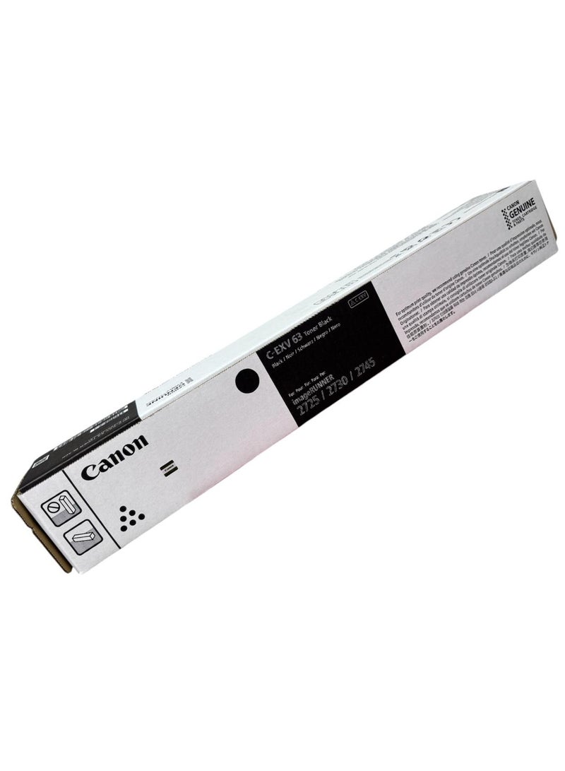 Canon Toner C-EXV 63 30,000 Pages yield / IR2725/IR2730/IR2745 | Black - Image 1