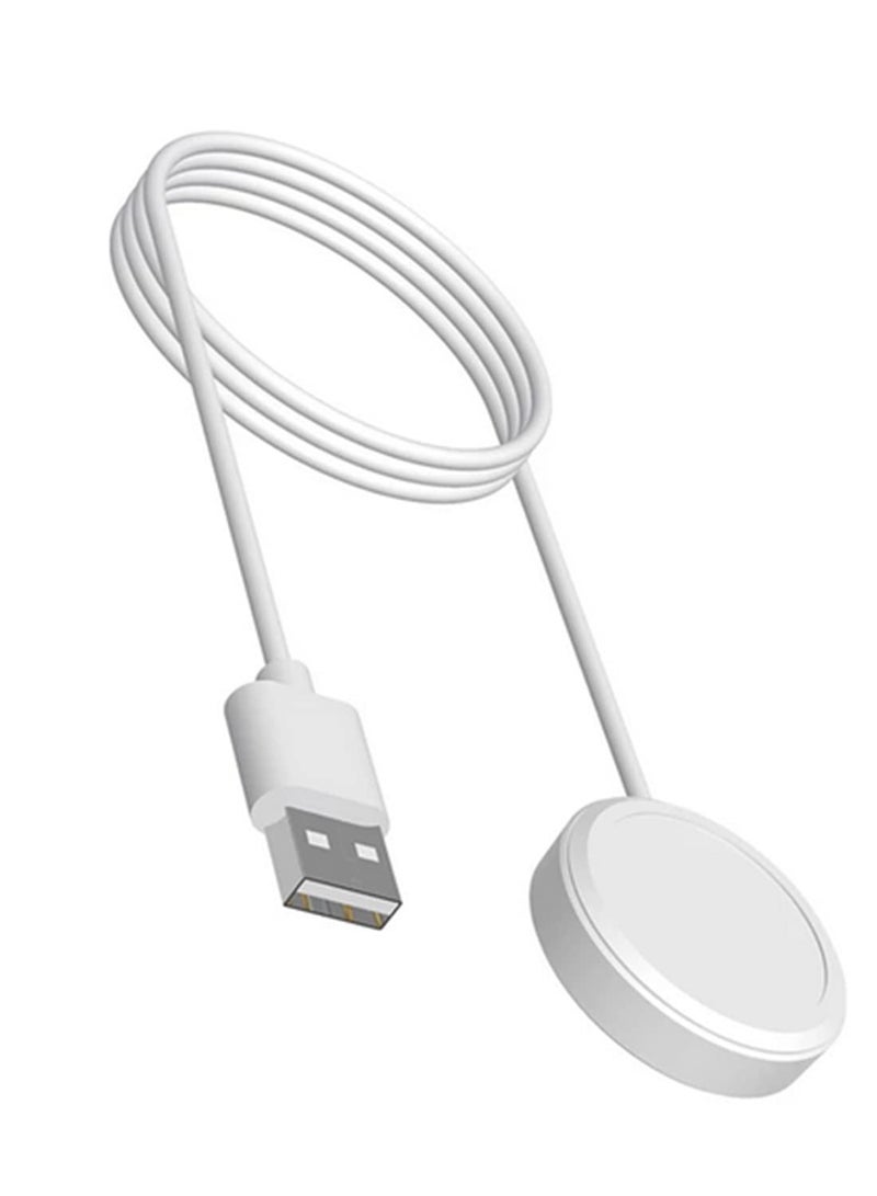 شاحن ساعة ذكية 1PC لساعات هواوي/هونور ووتش GS 3 و GS3 سبورت - قاعدة شحن USB مع شحن سريع، حماية متعددة (ماس كهربائي/جهد زائد/حمولة زائدة)، كابل للسفر والمكتب والسيارة - أبيض - Image 2