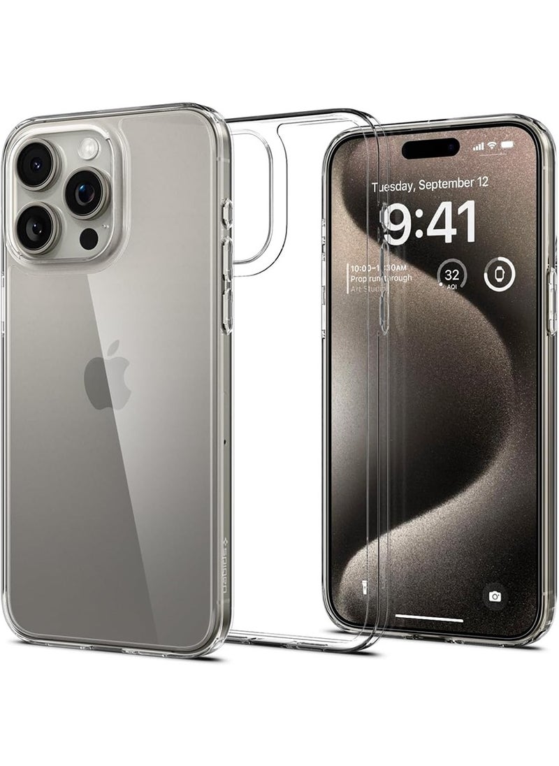 Spigen Air Skin Hybrid for iPhone 15 Pro Case Cover [Ultra Slim Hybrid] - Crystal Clear 