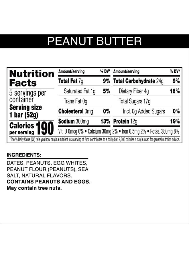 RXBAR Protein Bars, Protein Snack, Snack Bars, Peanut Butter, 9.15oz Box (5 Bars) - Image 2