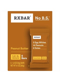 RXBAR Protein Bars, Protein Snack, Snack Bars, Peanut Butter, 9.15oz Box (5 Bars)  - Image 3