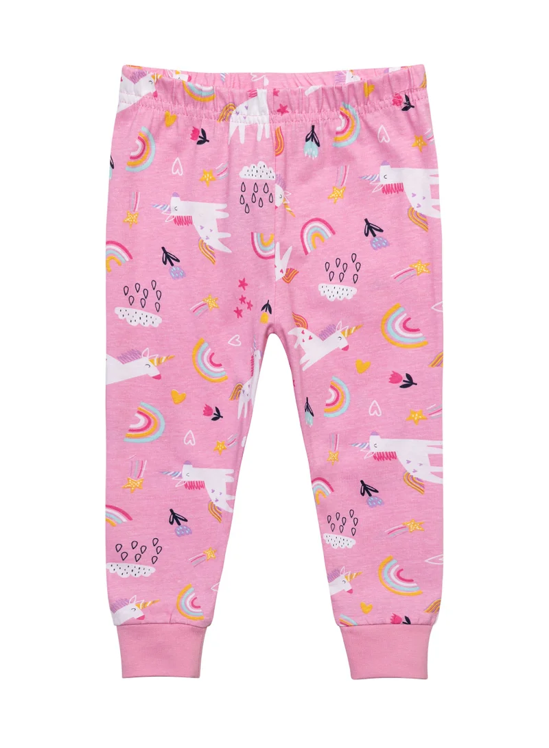 MINOTI Kids Girls 3-Pack Pyjama Set with Fun Allover Print