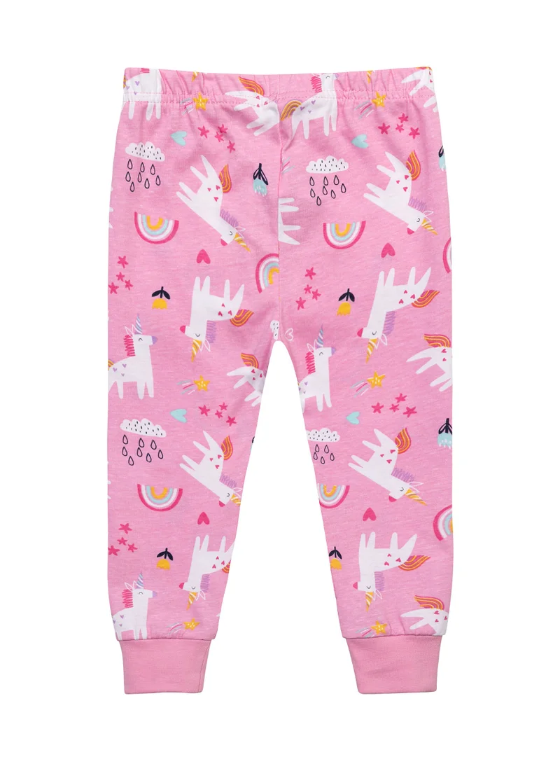 MINOTI Kids Girls 3-Pack Pyjama Set with Fun Allover Print