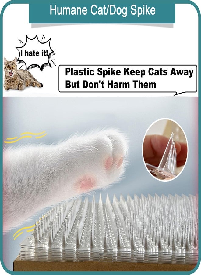 Aocoray 14 Pack Cat Deterrent Outdoor/Indoor Scat Mat, Pet Deterrent Training Mats, Keep Cats/Dogs Away Plastic Mats with Spikes, 23 Sq.ft, 16 x 13 Inches - Image 2