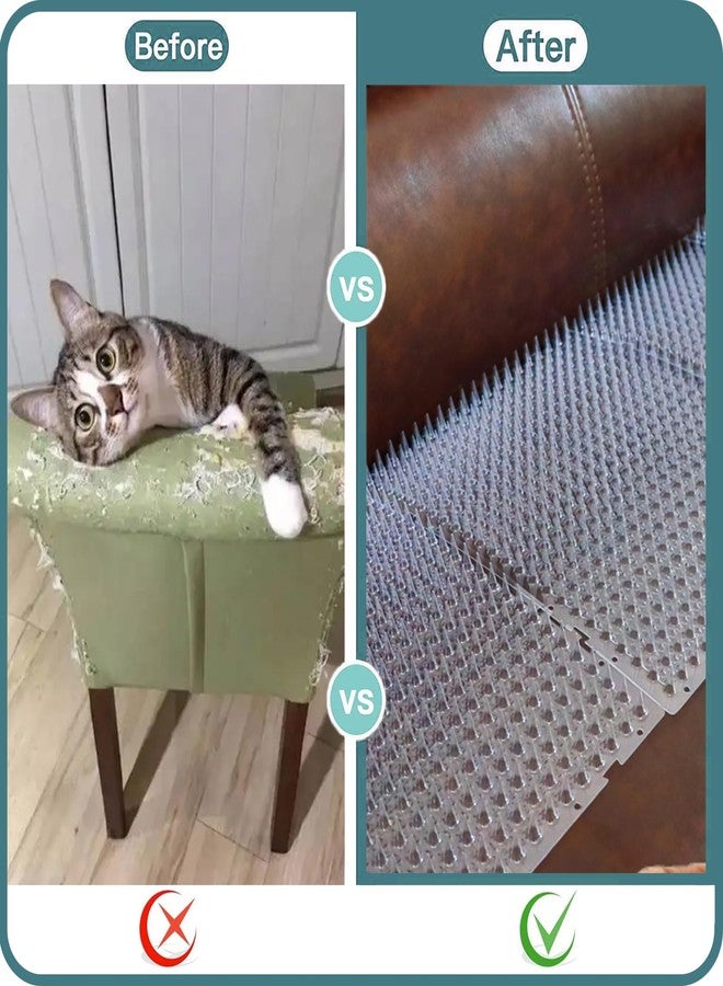 Aocoray 14 Pack Cat Deterrent Outdoor/Indoor Scat Mat, Pet Deterrent Training Mats, Keep Cats/Dogs Away Plastic Mats with Spikes, 23 Sq.ft, 16 x 13 Inches - Image 3