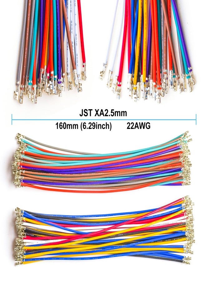 Tcenofoxy JST Molex 2.54mm Cable Connector Assortment Kit, Compatible with JST XA 2.54mm Connector 2P 3P 4P 5P 6P 7P 8P 9P 10P with 22AWG Pre-Crimped Cables (TC-XA) - Image 3