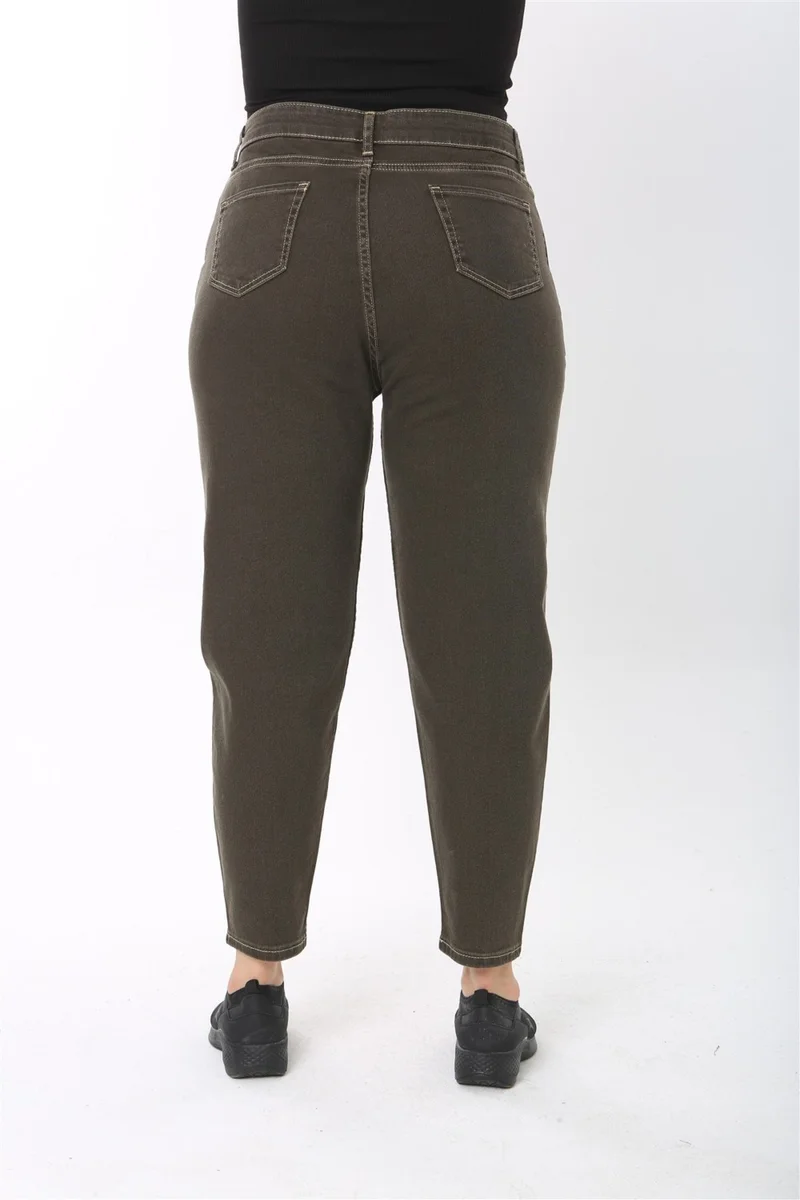 Cedy Denim Women's Plus Size Pleated Mom Jeans C600