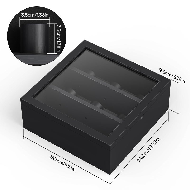 TJMOREE TJ.MOREE 9-Slot Watch Display Case, Wall Mount Wooden Watch Box, Vertical Storage Menâ€™s Watch Box - Image 4